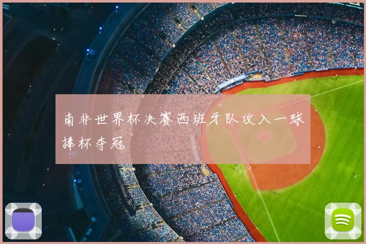 南非世界杯决赛西班牙队攻入一球捧杯夺冠