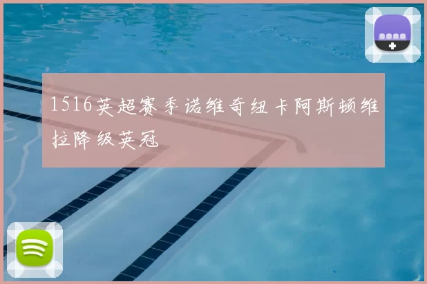 1516英超赛季诺维奇纽卡阿斯顿维拉降级英冠