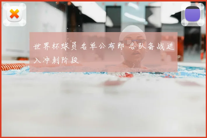世界杯球员名单公布即 各队备战进入冲刺阶段